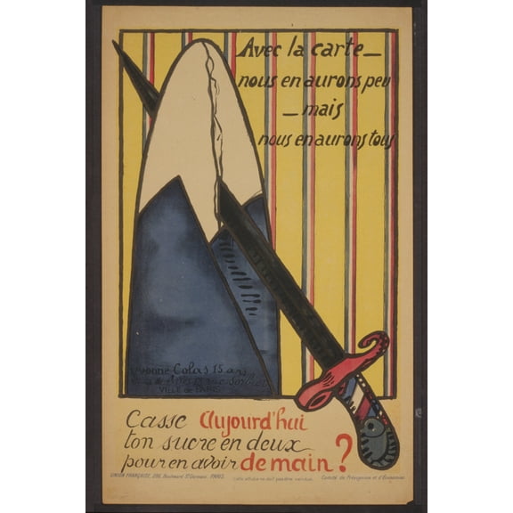 Print: Avec La Carte, Nous En Aurons Peu, Mais Nous En Aurons Tous. Casse
