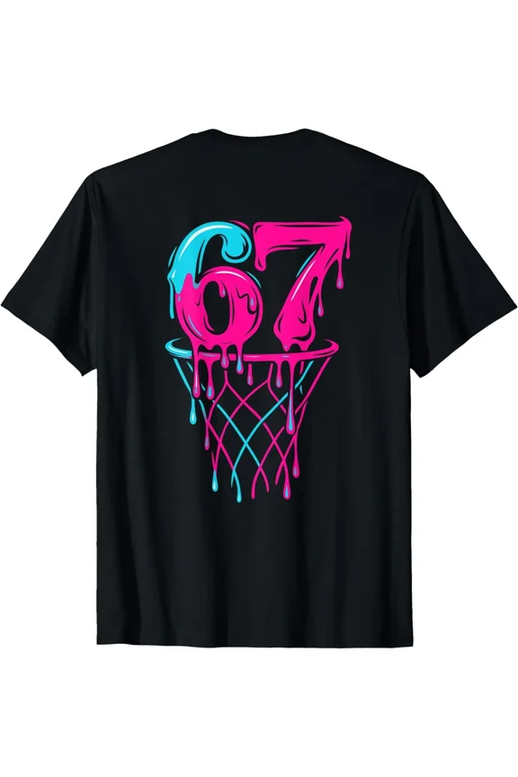 Print Back 67 Basketball Drip Six Seven 101 Style Kid Adult Unisex T-Shirt, up to size 5XL