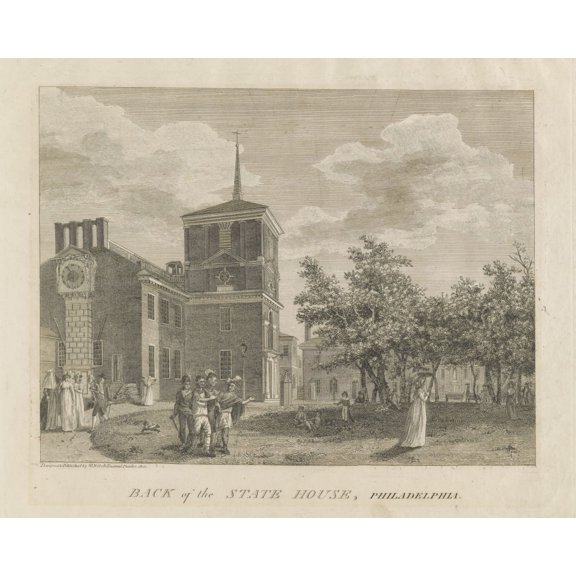 Print: Back Of The State House, Philadelphia, 1800