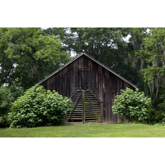 Print: Barn On The Property Of Moss Hill Historic House Near Pine Apple