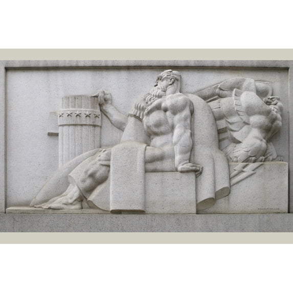 Print: Bas-Relief Sculpture, Robert North Carolina Nix Federal Building
