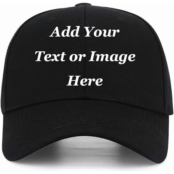 Print  Baseball Cap with Your Pattern Text, Adjustable Trucker Caps Casual Sun Peak Hat Printing Baseball Hat