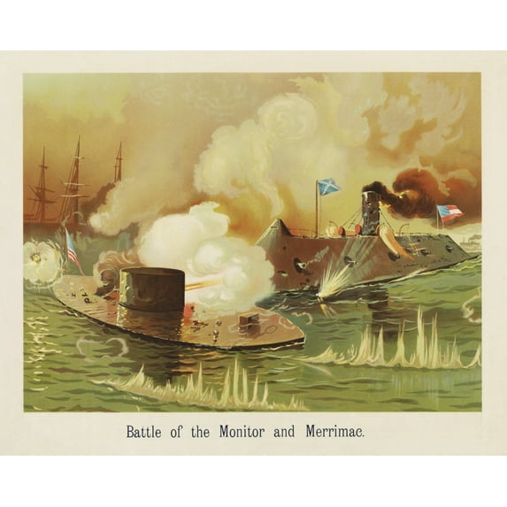 Print: Battle Of The Monitor And Merrimac