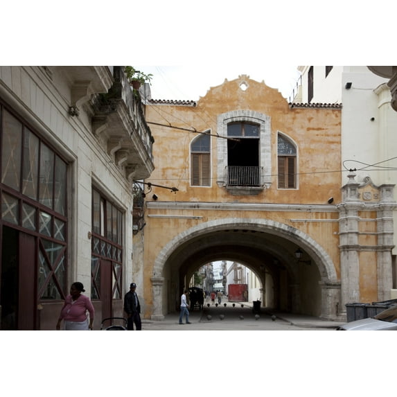 Print: Beautiful Archway In Old Havana, Cuba, 2010