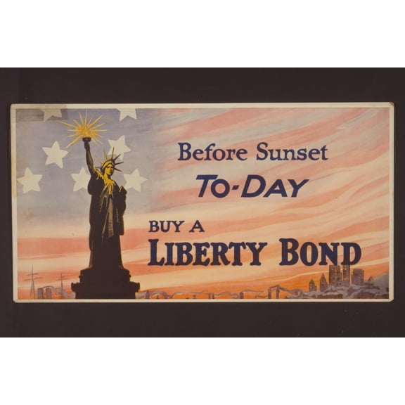 Print: Before Sunset To-Day Buy A Liberty Bond, 1917