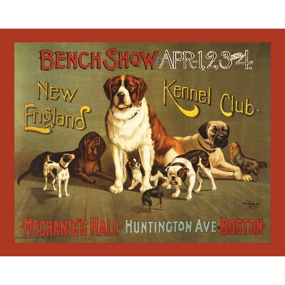 Print: Bench Show. New England Kennel Club, 1890