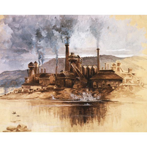 Print: Bethlehem Steel Works, 1881