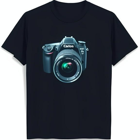 Print Black T-Shirt for Photography Enthusiasts Design