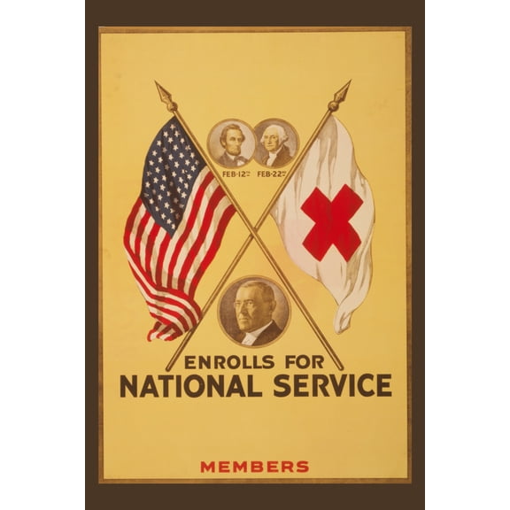 Print: Blank Enrolls For National Service Members., 1919
