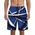 Print Board Shorts Summer Blue And White Hawaii Beach Short Pants Male