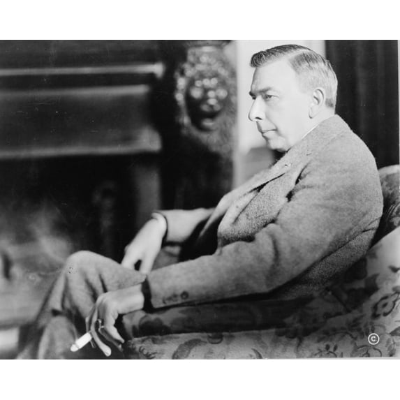 Print: Booth Tarkington, Three-Quarter Length Portrait, Seated, Facing