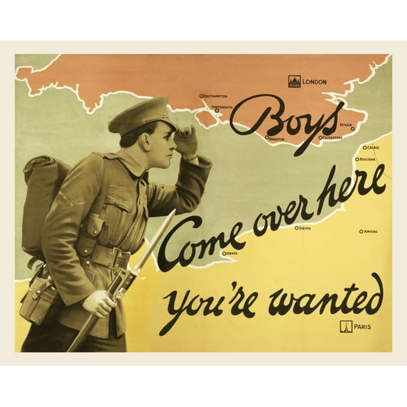 Print: Boys Come Over Here, You're Wanted