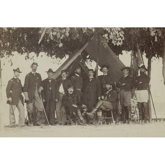 Print: Brig. General J. H. Ledlie And Staff, circa 1861