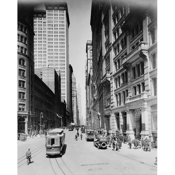 Print: Broadway From Bowling Green, New York City, 1916