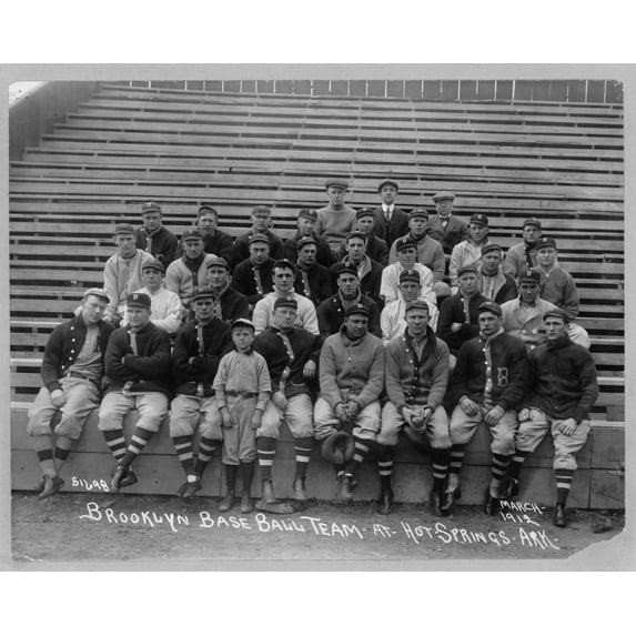 Print: Brooklyn Baseball Team At Hot Springs, Ark., March, 1912