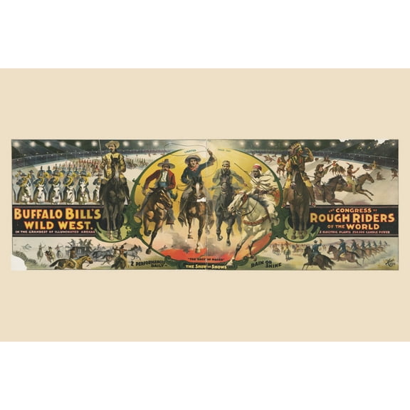 Print: Buffalo Bill's Wild West And Congress Of Rough Riders Of The World