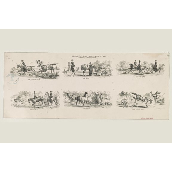 Print: Bufford's Comic Card Sheet No. 420