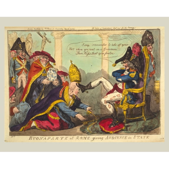 Print: Buonaparte At Rome Giving Audience In State, 1797