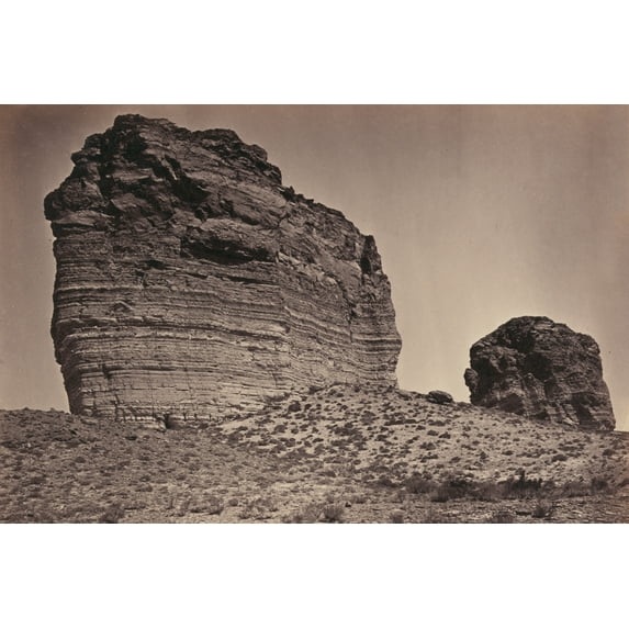 Print: Buttes Near Green River, Wyoming, 1872