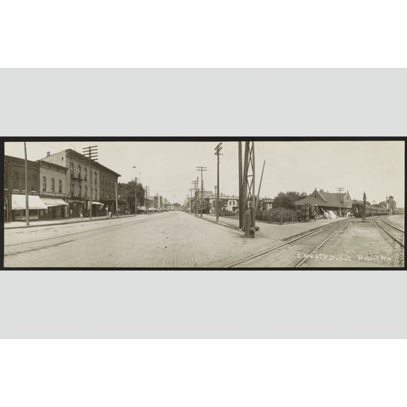 Print: C. M. & St. P. Depot, Beloit, Wis., 1908