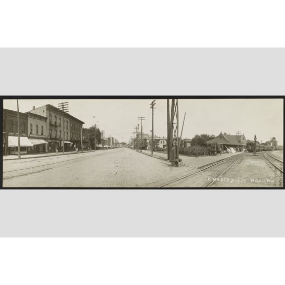 Print: C. M. & St. P. Depot, Beloit, Wis., 1908