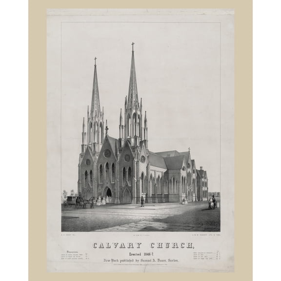 Print: Calvary Church, Erected 1846-7