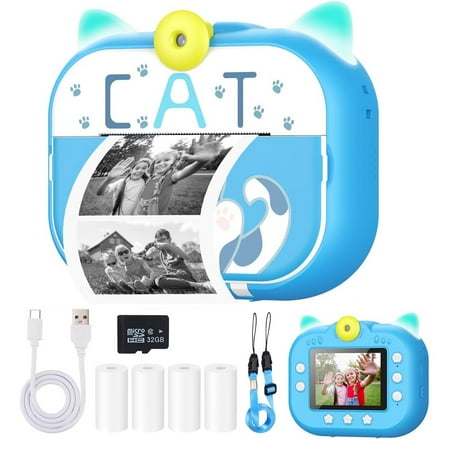 Tomler Print Camera for Kids, New, Blue
