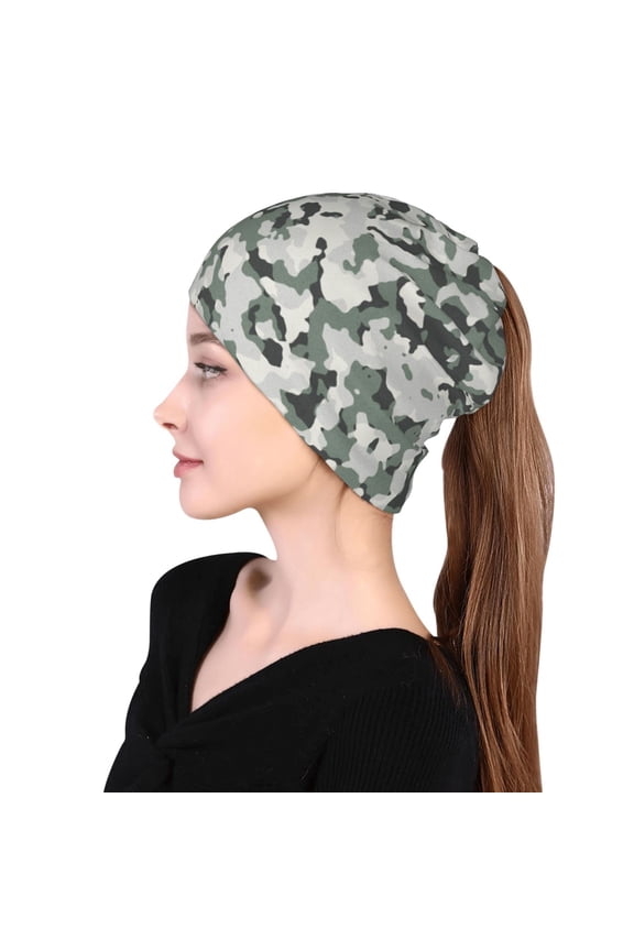 Print Camouflage Pattern Beanie Skull Cap Lightweight Hip Hop Dwarf Hat Beanie Hat For Women Men