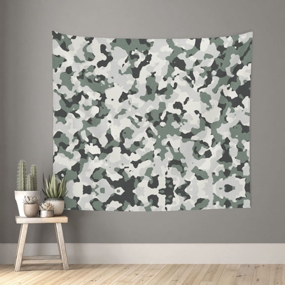 Print Camouflage Pattern Tapestry Colorful Wall Tapestry Aesthetic Tapestry Wall Hanging 60x51inch