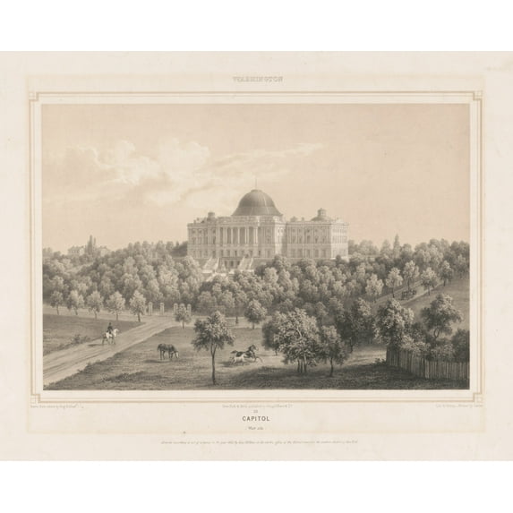 Print: Capitol (West Side), 1850