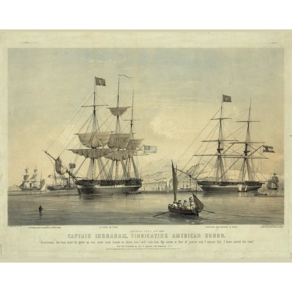 Print: Captain Ingraham, Vindicating American Honor at Smyrna, 1853