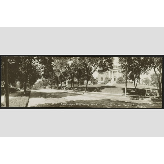 Print: Carnegie Library, West Grand Ave., Beloit, Wis., 1908