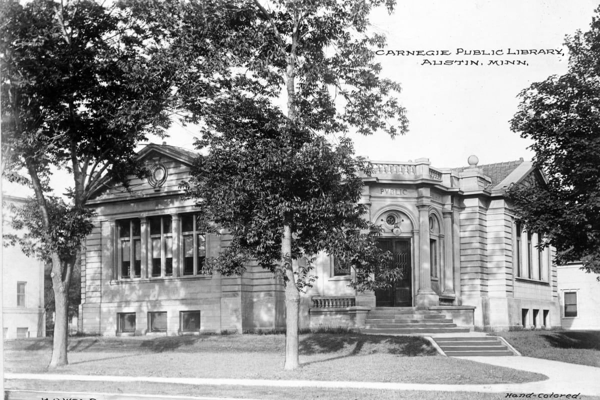 Print: Carnegie Public Library, Austin, Minn., circa 1890 - Walmart.com