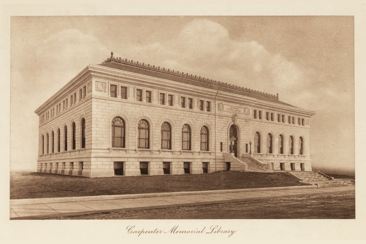 Print: Carpenter Memorial Library, Manchester , New Hampshire, 1916 ...