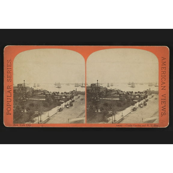 Print: Castle Garden And New York Bay, circa 1890