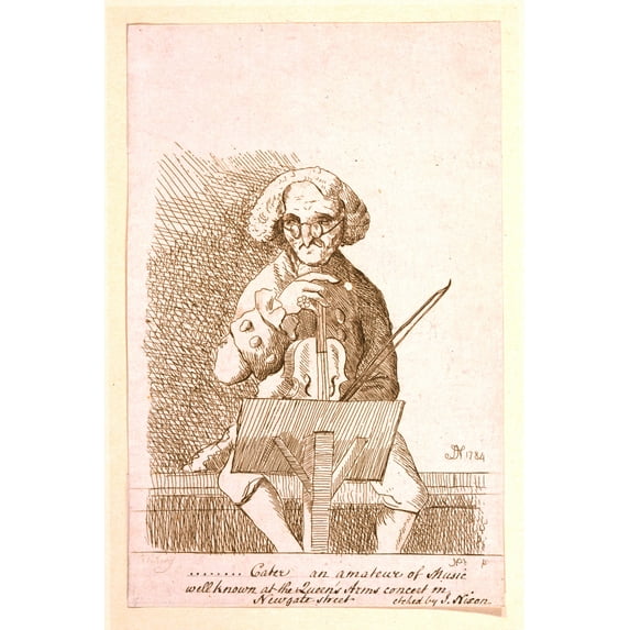 Print: Cater, An Amateur Of Music, The Queen's Arms Concert, 1784