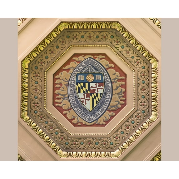 Print: Ceiling Detail, The Johns Hopkins University Seal, At The William