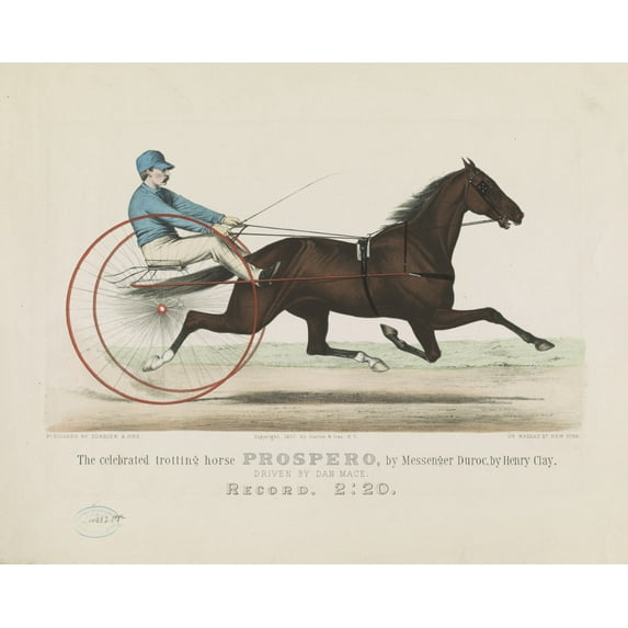 Print: Celebrated Trotting Horse Prospero, By Messenger Duroc, By Henry