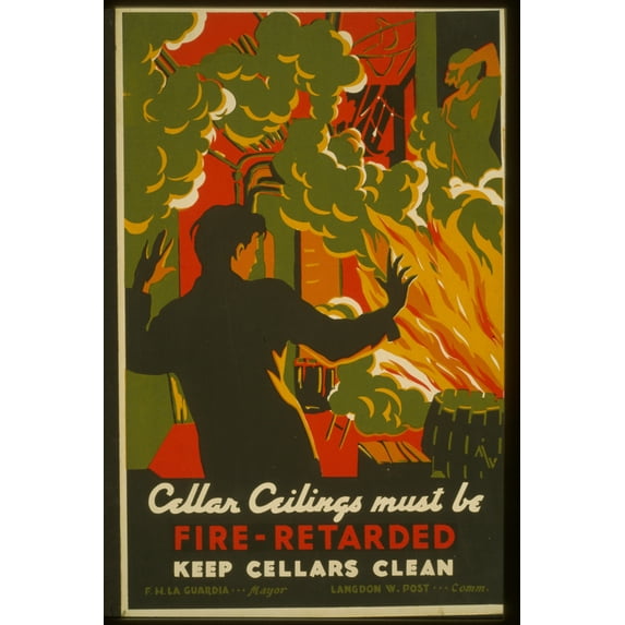 Print: Cellar Ceilings Must Be Fire-Retarded Keep Cellars Clean /, 1936