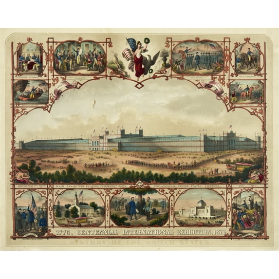 Print: Centennial International Exhibition, 1776-1876