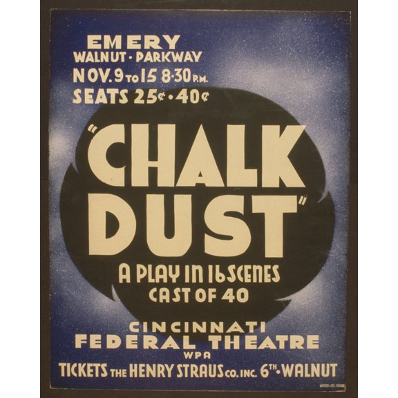 Print: Chalk Dust A Play In 16 Scenes, Cast Of 40