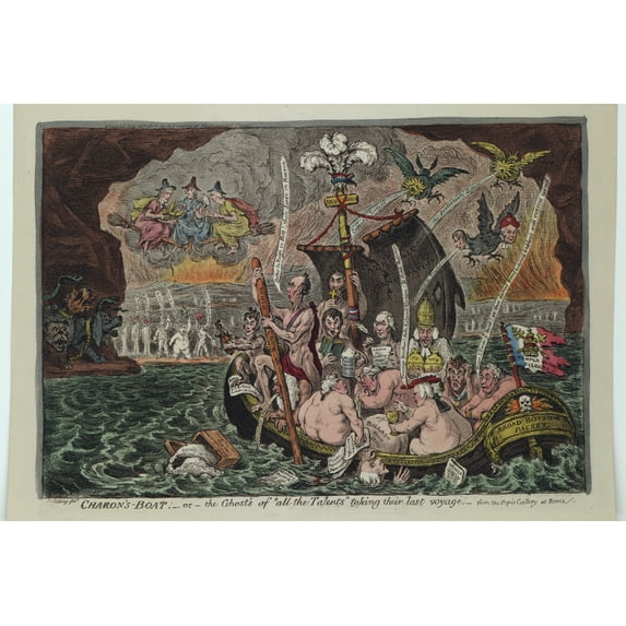 Print: Charon's Boat - Or - The Ghosts Of All The Talents Taking Their