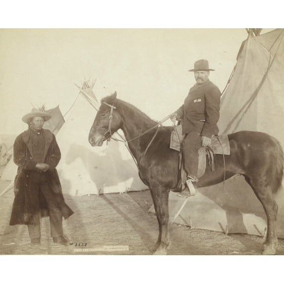 Print: Chief Rocky Bear's Home, 1891