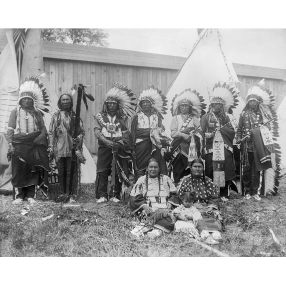 Print: Chief Yellow Hair And Council