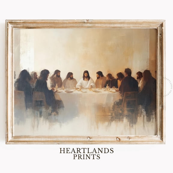 Print Christian Artwork Last Supper Wall Art, Jesus Wall Art, Jesus Twelve Disciples, The Last Supper Art Art Print UNFRAMED PAPER POSTER, Home Decor, Vintage Gift, Living Room Dercor