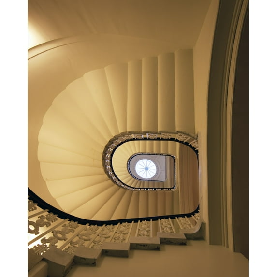 Print: Circular Stair Looking Up In Former General Post Office, Tariff