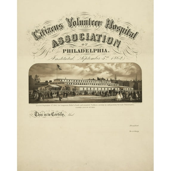 Print: Citizens Volunteer Hospital Association Of Philadelphia Instituted