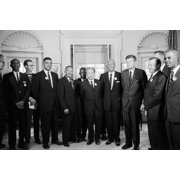 Print: Civil Rights Leaders Meet With JFK In Oval Office, View 1