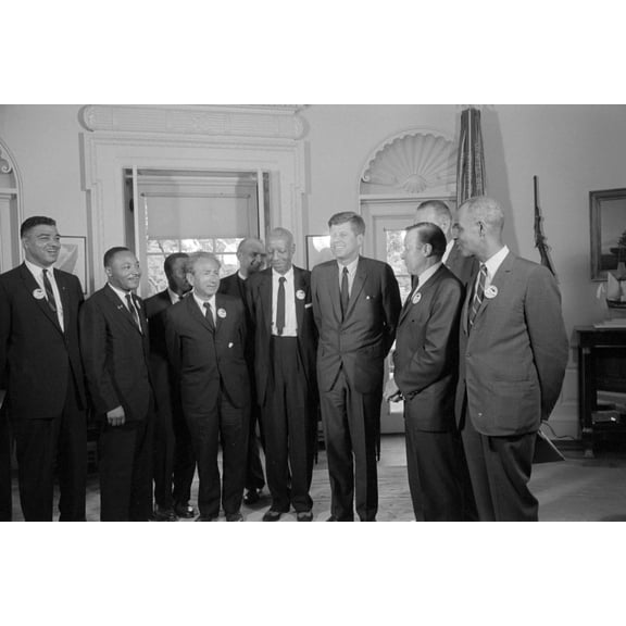 Print: Civil Rights Leaders Meet With President John F. Kennedy In The
