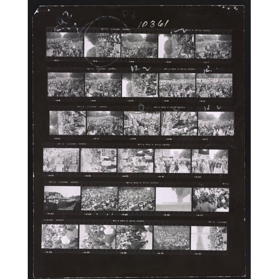 Print: Civil Rights March On Washington, D.C., 1963, Contact Sheet 11